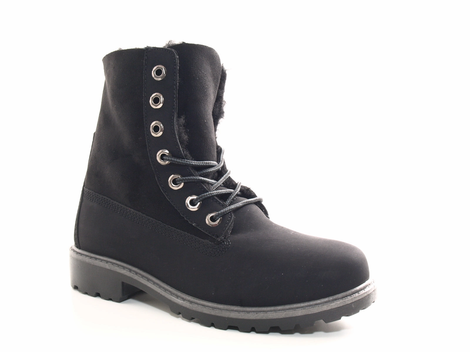 Damen Stiefeletten Schnrr Boots Outdoor Winterboots warm gefttert Black # 2 Stiefeletten Ibiza Style
