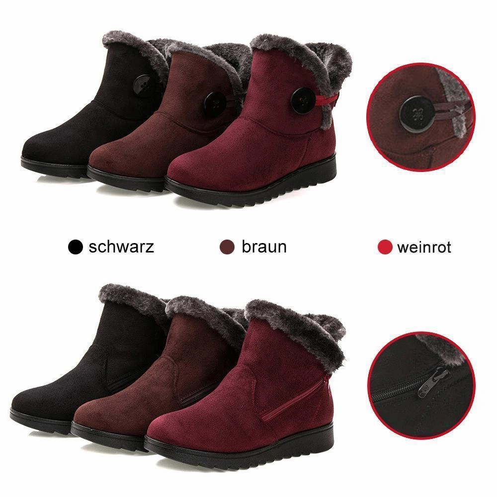 Stiefel Europakarte Damen warme Schneestiefel, 1 Paar