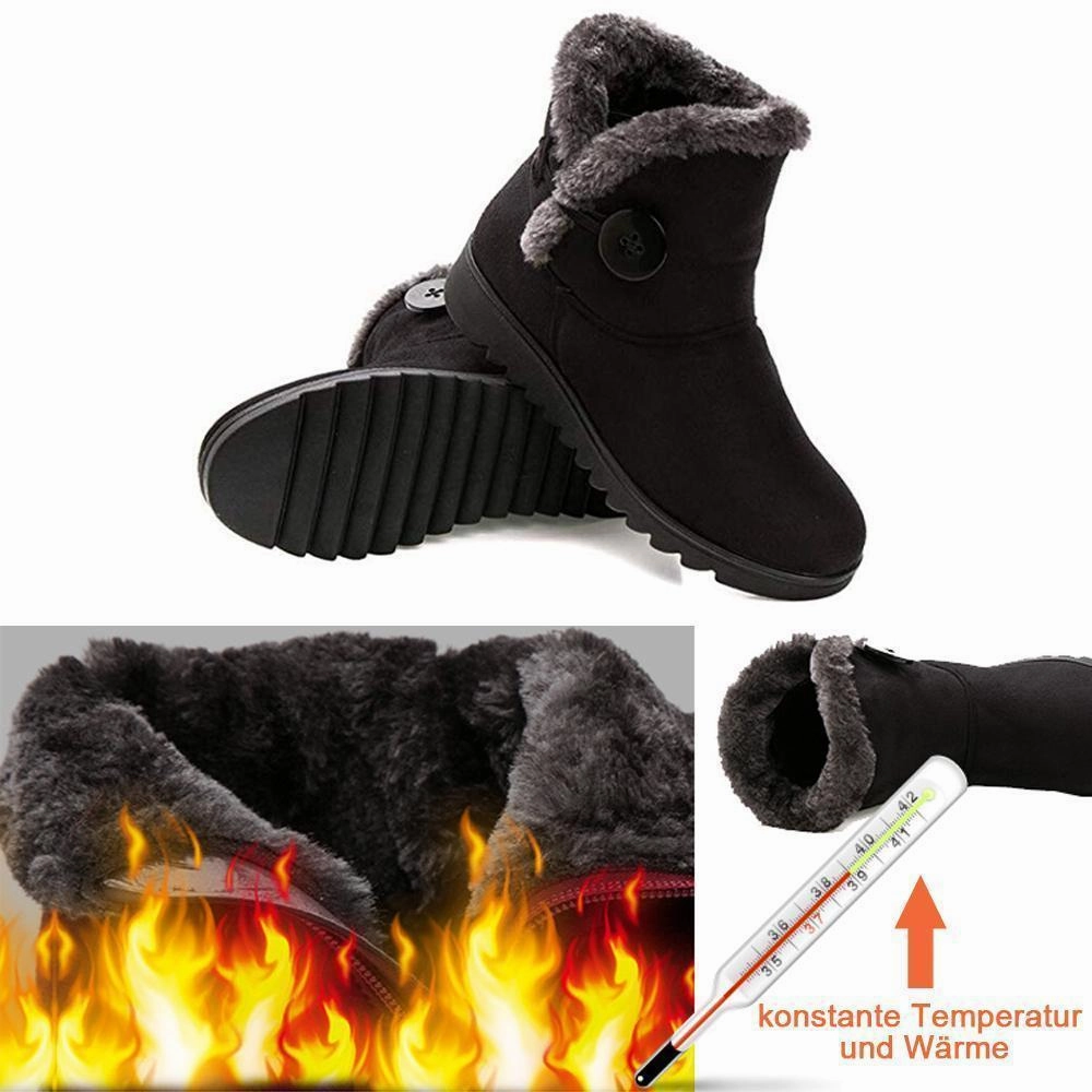 Knobelbecher Stiefel Feuerwehr Damen warme Schneestiefel, 1 Paar
