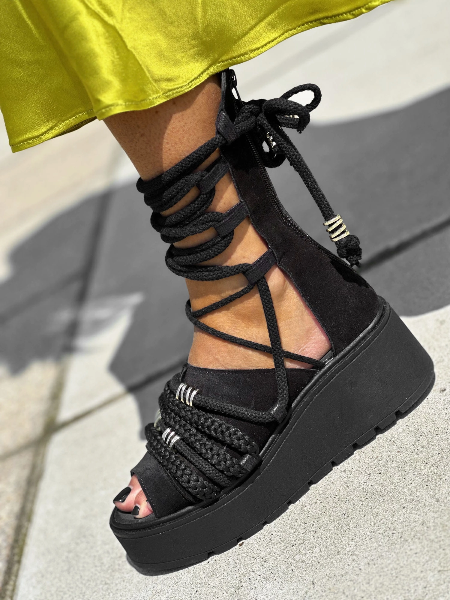 Dotty Fish Sandalen Damskie sanday z naturalnej skry  letnie obuwie damskie  stylowe wizane sanday w stylu boho