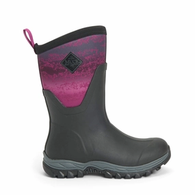 Damen Arctic Sport II Kurzstiefel | Black/Magenta Reißverschluss Stiefel