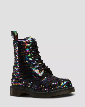 Hochzeitsschuhe Stiefel Dr.Martens 8-Loch Unisex Stiefel 1460 PASCAL SEQUIN Rainbow Pride Limited Edition 24594980