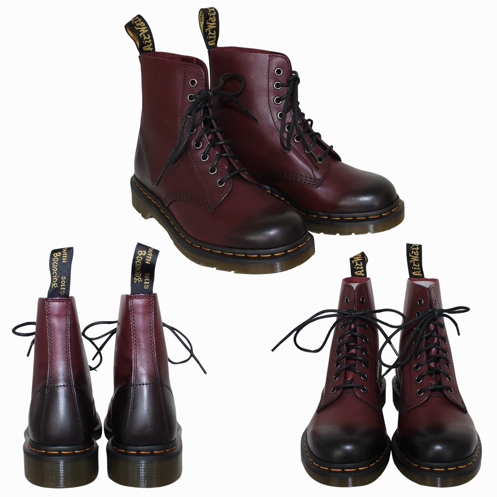 Dr. Martens "Pascal" Boot (8 Loch) (cherry red antique temperley) Der Stiefel Italiens