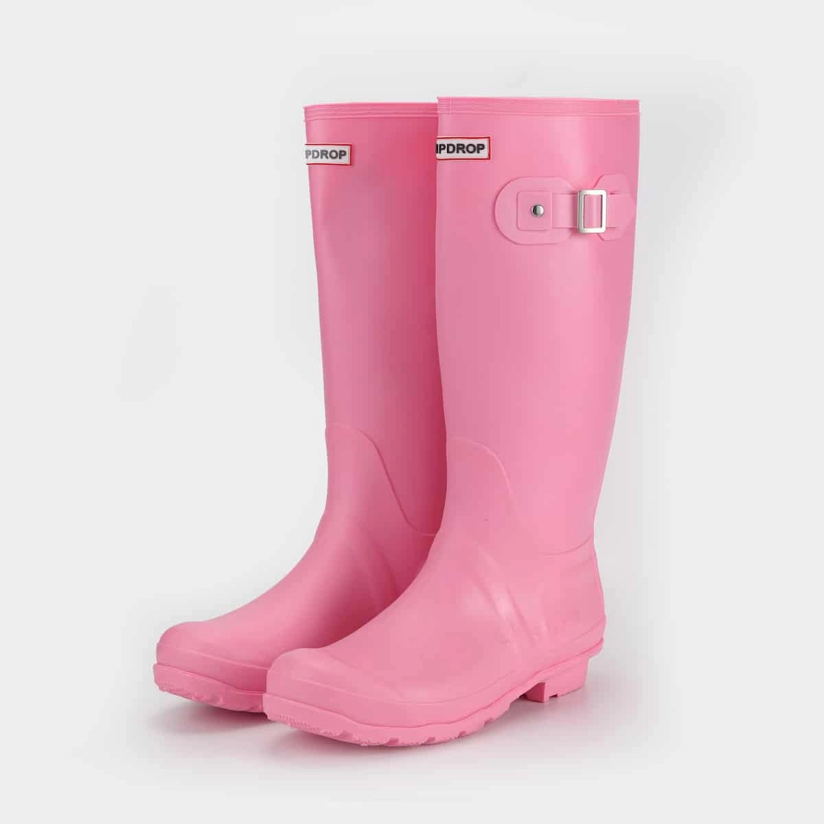 DripDrop Gummistiefel Damen - Pink Tall Stiefel Mit Gerafftem Schaft