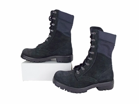 Carolina Stiefel Dutch Army - Black Combat Boots - Suede - Super Grade