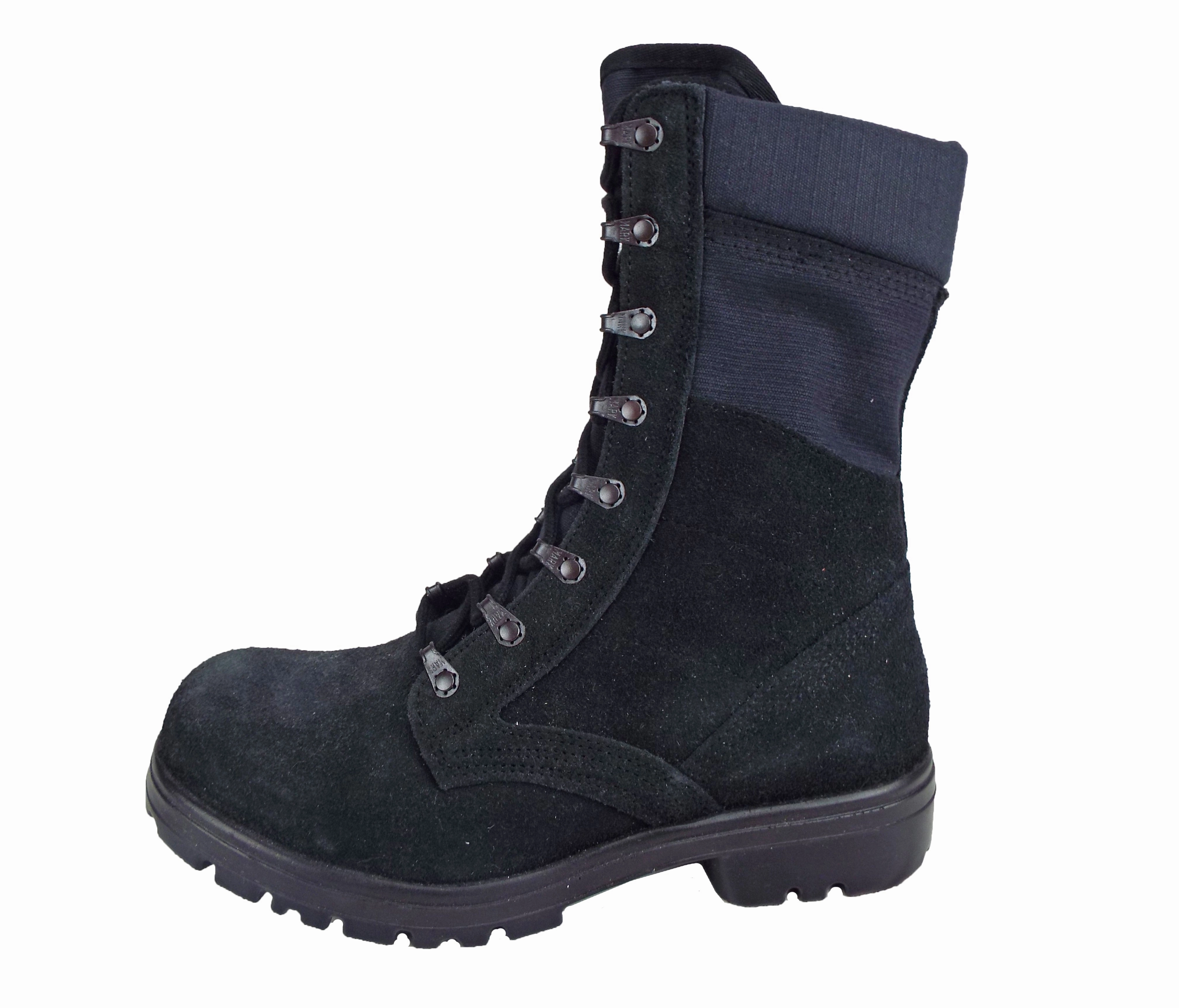 Daytona Stiefel Erhöhung Dutch Army - Black Combat Boots - Suede - Super Grade