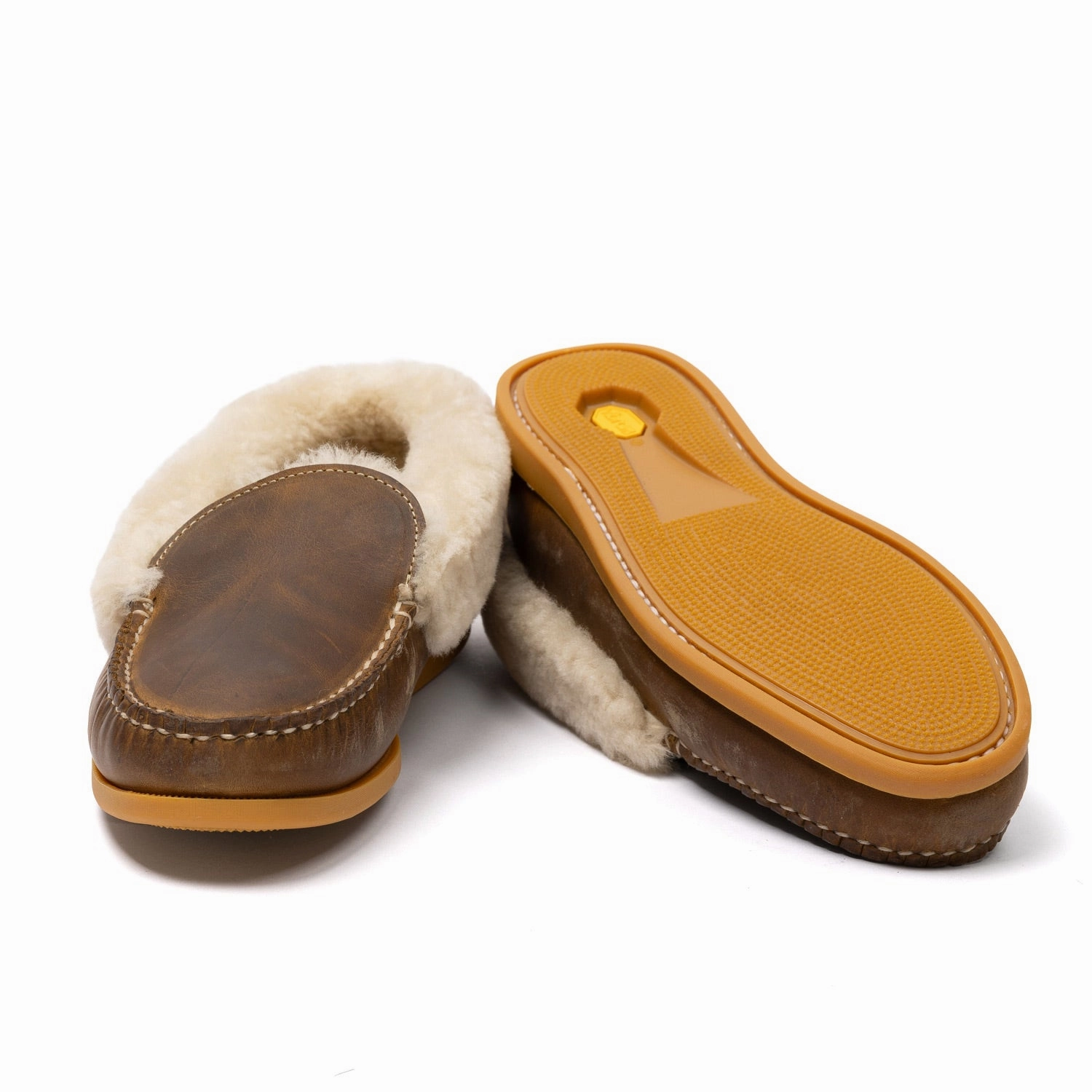 Easy Moc x MJ: Schuhe "Cabin Slipper" aus Rindsleder - Handarbeit Lederschuhe Waschen Innen