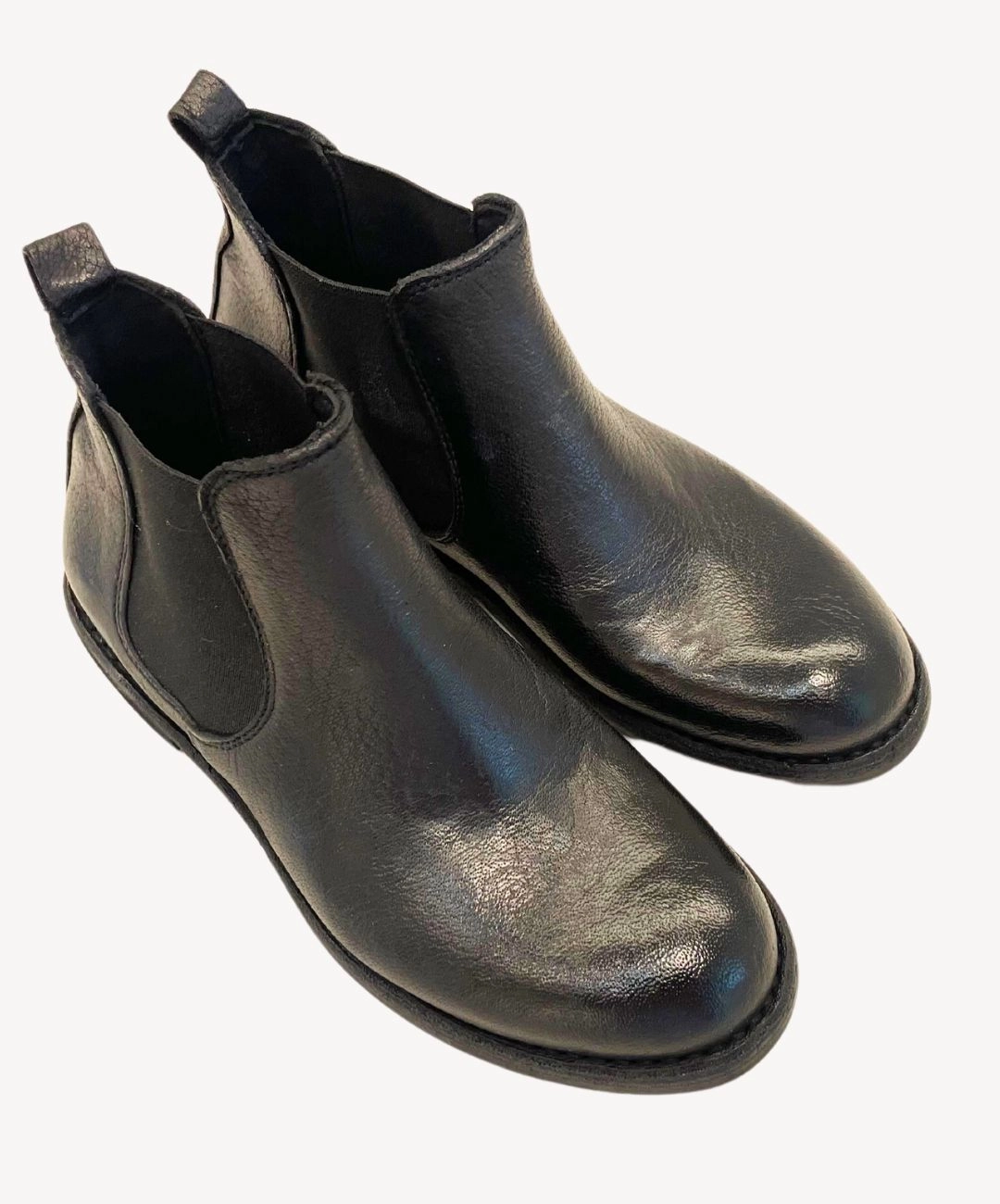 Marie Morenz 1421 Jodpur Nero Chelsea Boots Glänzend