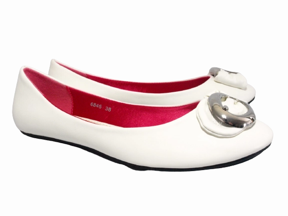 Schneeränder Lederschuhe Damen Slipper Halbschuhe Ballerina Loafer Mokassins Slip On Flats Freizeit White # 6845