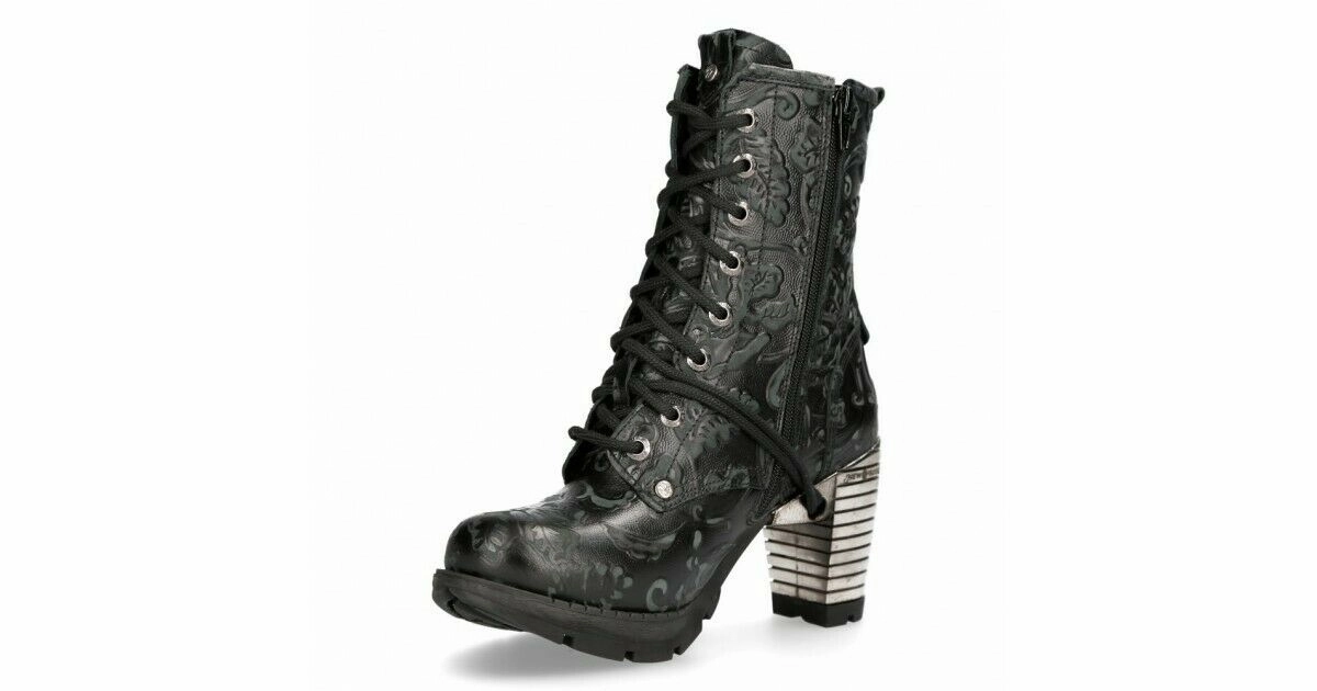 New Rock Schuhe Damen- Stiefelette Stiefel Absatz Boots Gothic M.TR001-S24 Stiefel Liebhaber
