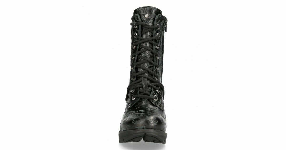 Gefuetterte Stiefel New Rock Schuhe Damen- Stiefelette Stiefel Absatz Boots Gothic M.TR001-S24