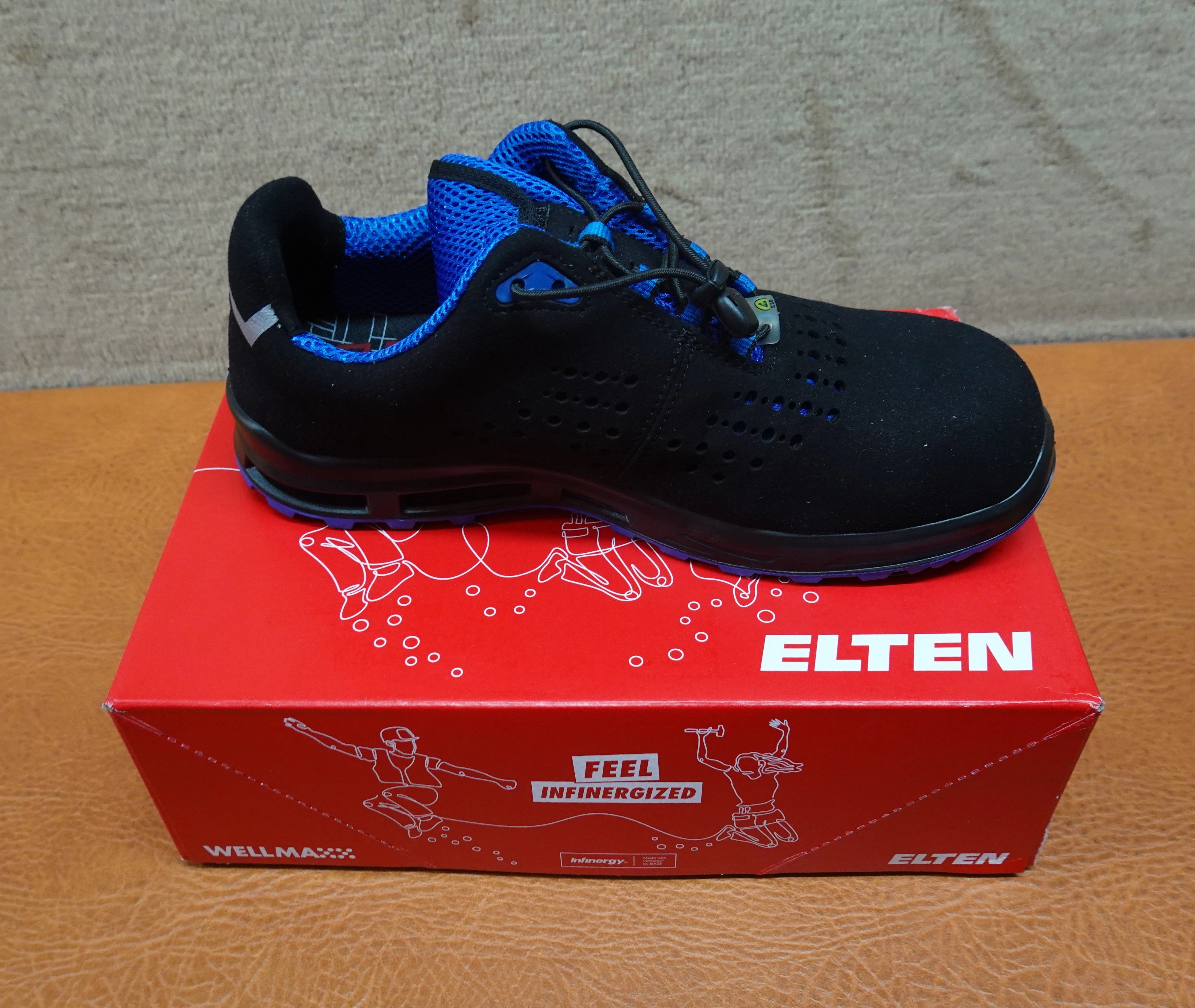 Sicherheitsschuhe Charhart ELTEN 729755 IMPULSE XXT BLUE LOW ESD S1 WELLMAXX sehr leichter Sicherheitsschuh mit Kunststoffkappe