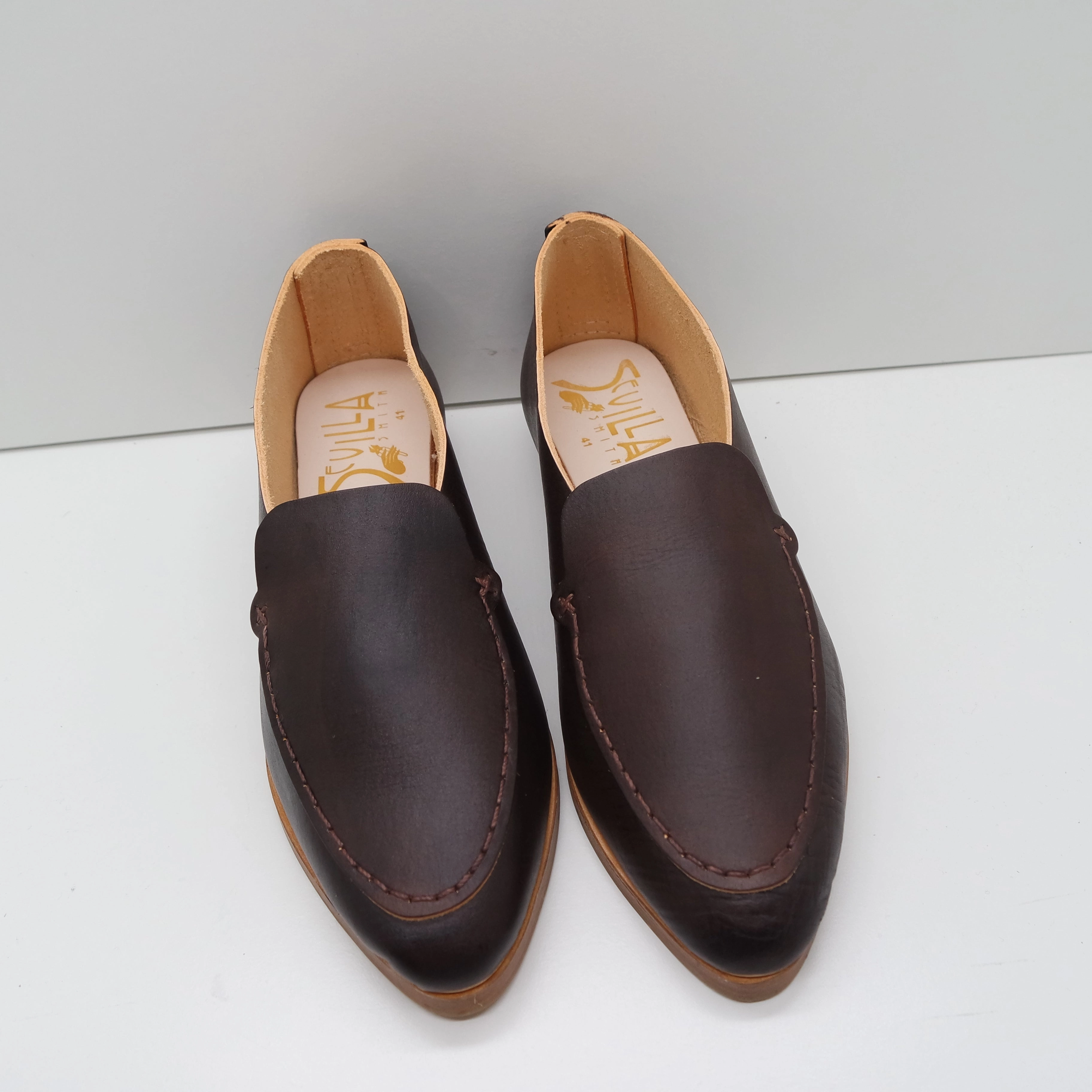 THE PENNY. BB TAMARIND.TAMARIND LAKE. NO MASK. BROWN THREAD 2CM Block Heel Loafers