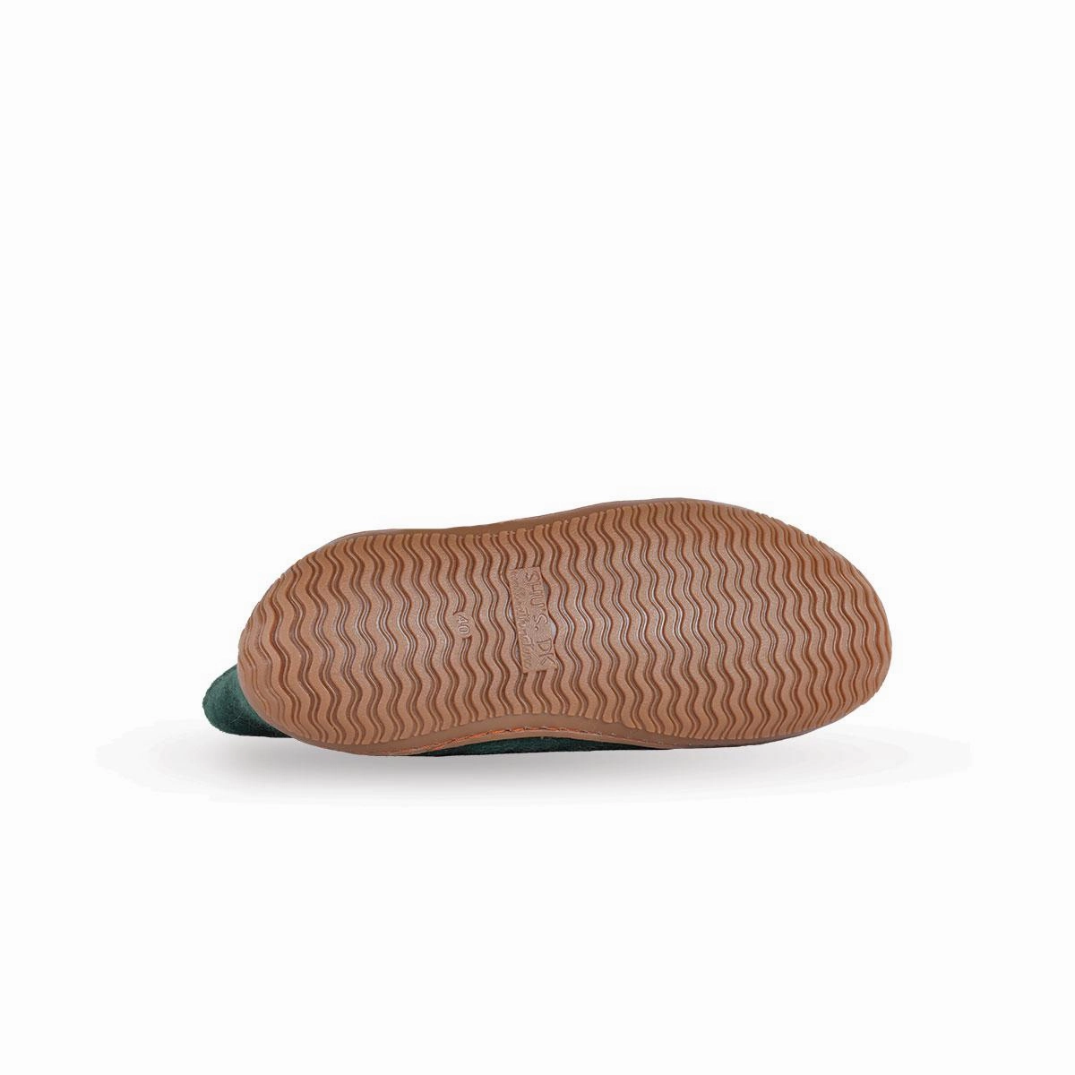 Bride Pantoffeln Wollstiefel (100% reine Wolle) - Model Grn mit Gummisohle