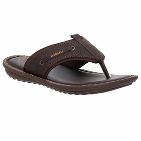 Inblu Men Brown Thong Style Flip-Flop with Textured Upper (AP75_BROWN) Pantoffeln Stinken