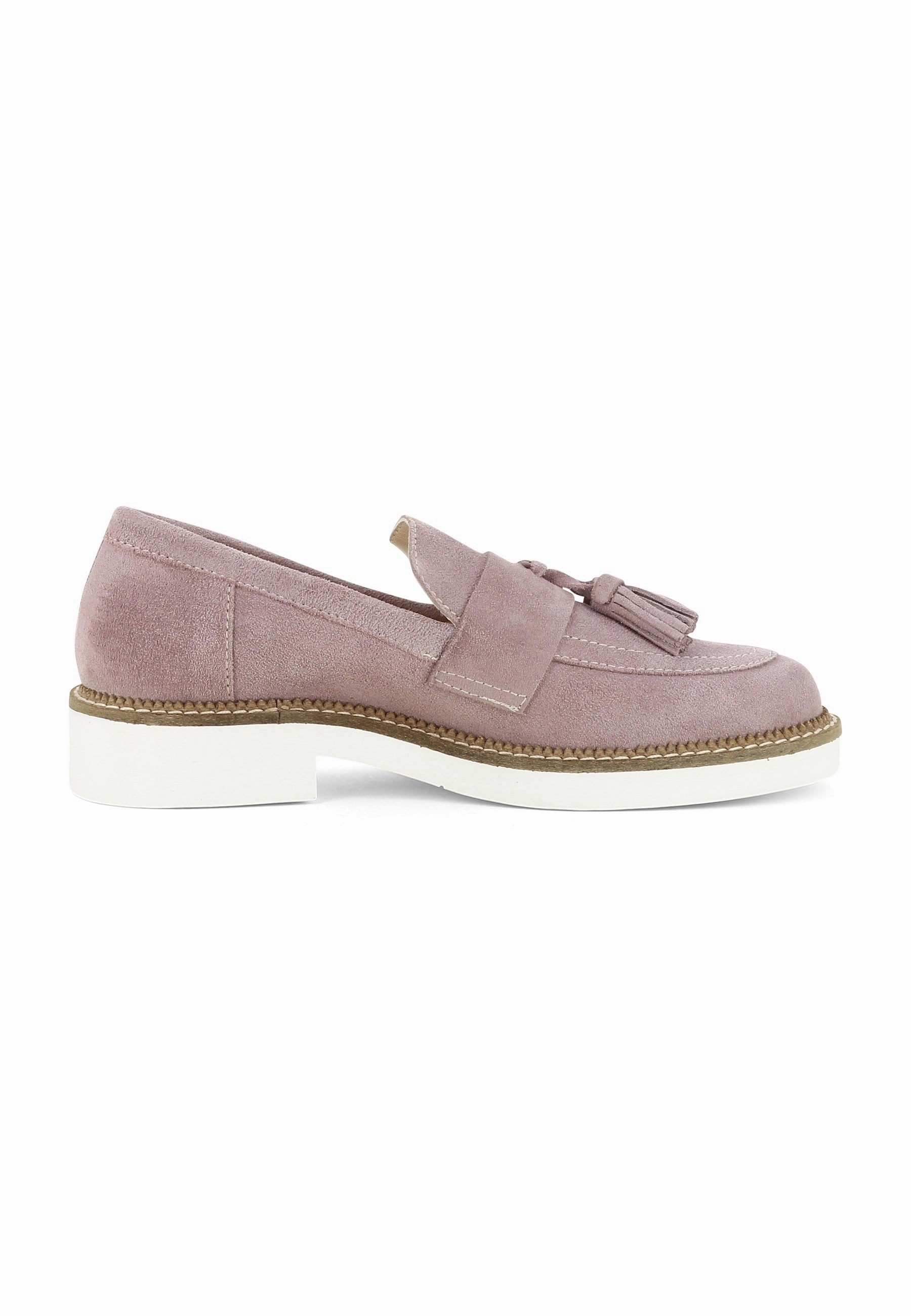 Filz Pantoffeln Stricken MARA Damen Slipper  -  Rauleder Mauve