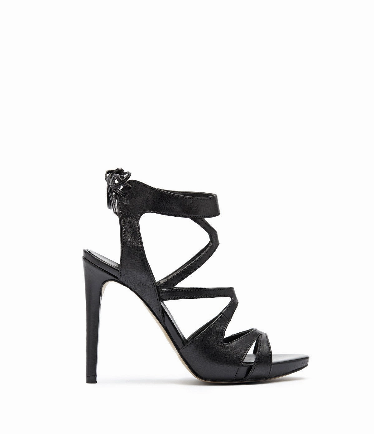 High Heels Spitz Mit Riemchen Riemchen Sandalette Giorgia schwarz