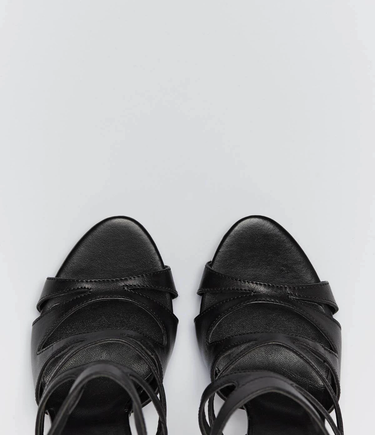 High Heels Abendschuhe Riemchen Sandalette Giorgia schwarz