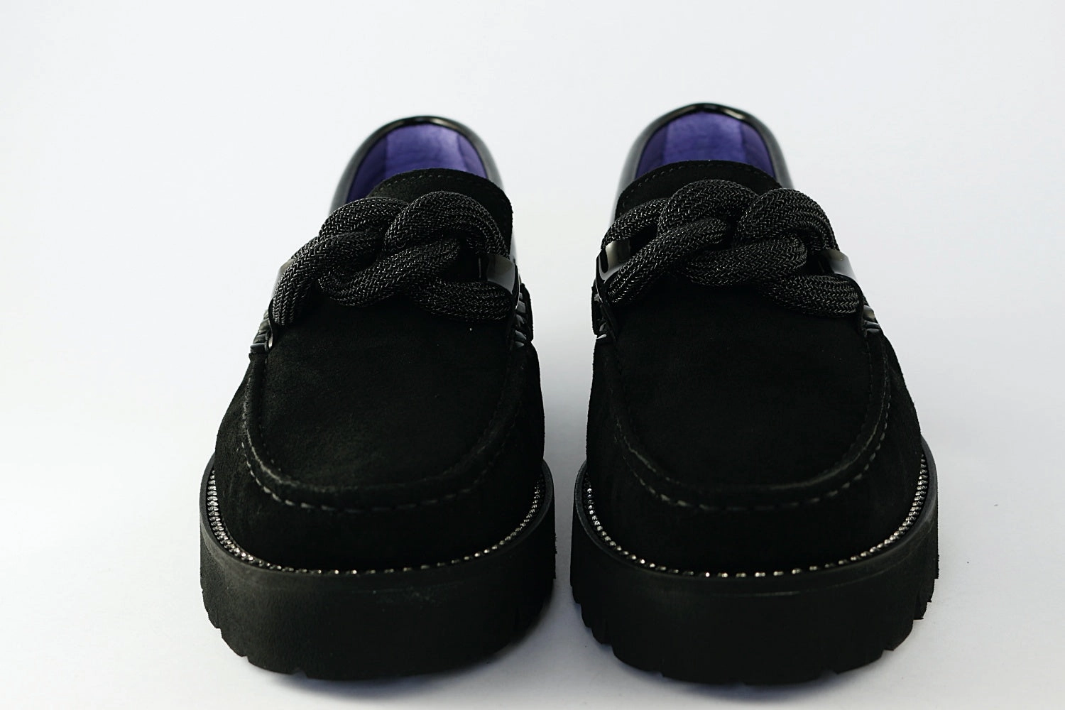 Tone Penny Loafers 'Diamond' in Black