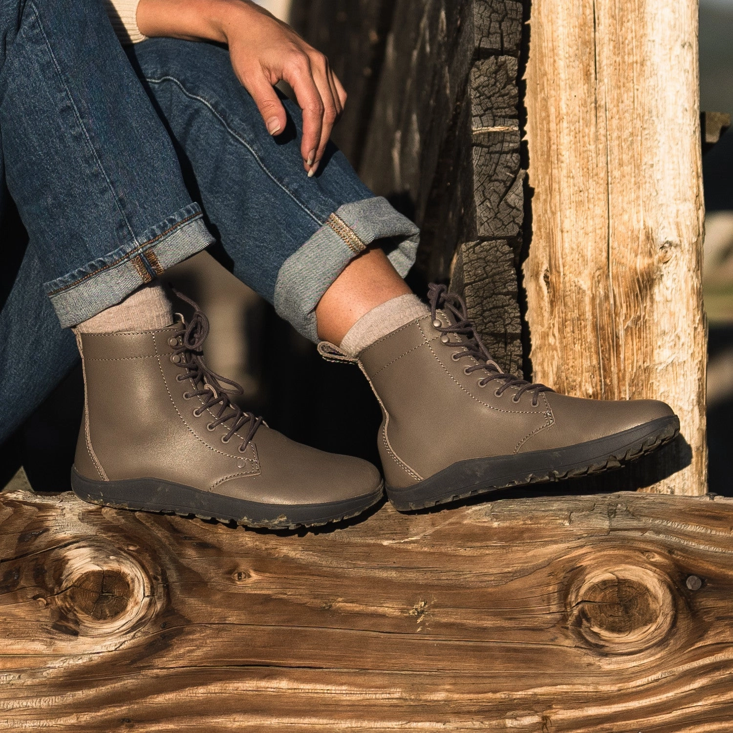 Xero Shoes Breckenridge - gray Kuhfell Stiefel