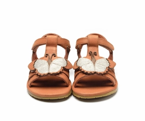 Sandale Iles Sky | Papillon in Walnut Leather mit Schmetterling Sandalen Grau Blockabsatz