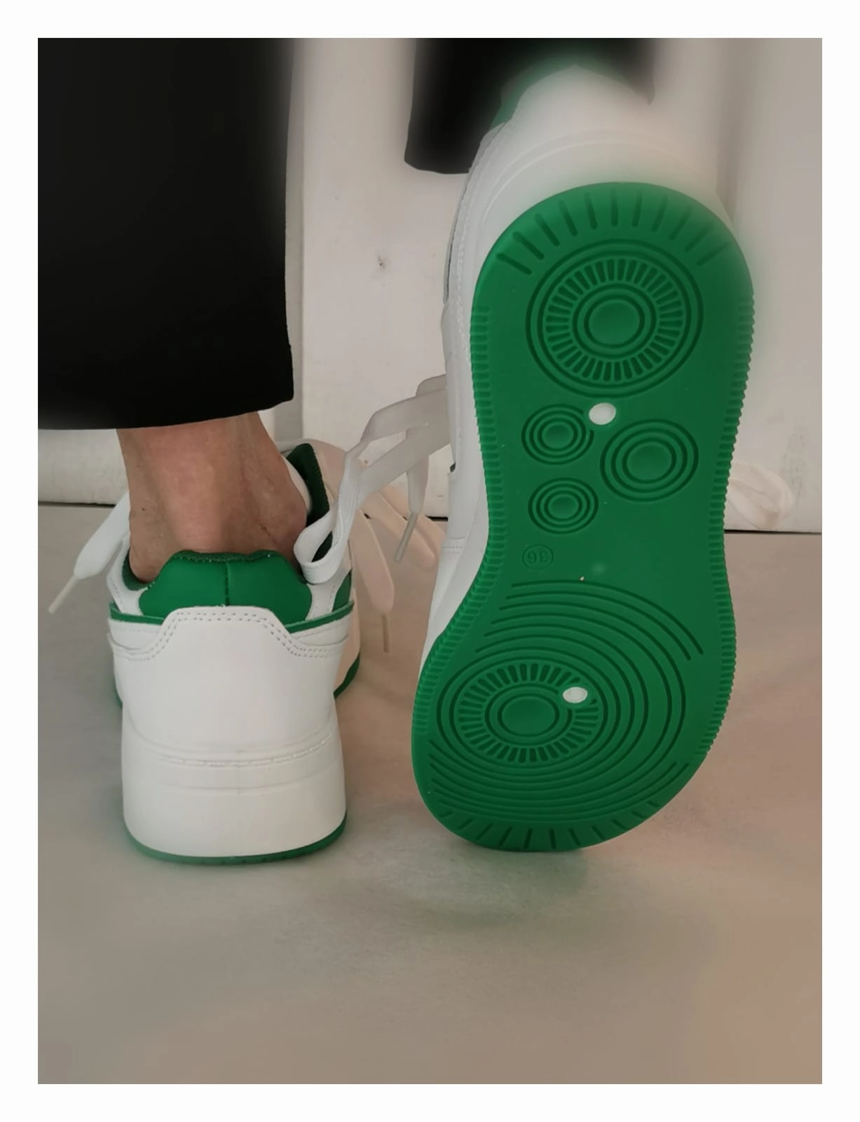 Sneaker "BONNIE" weiss-grn Sneaker Socken 43-46