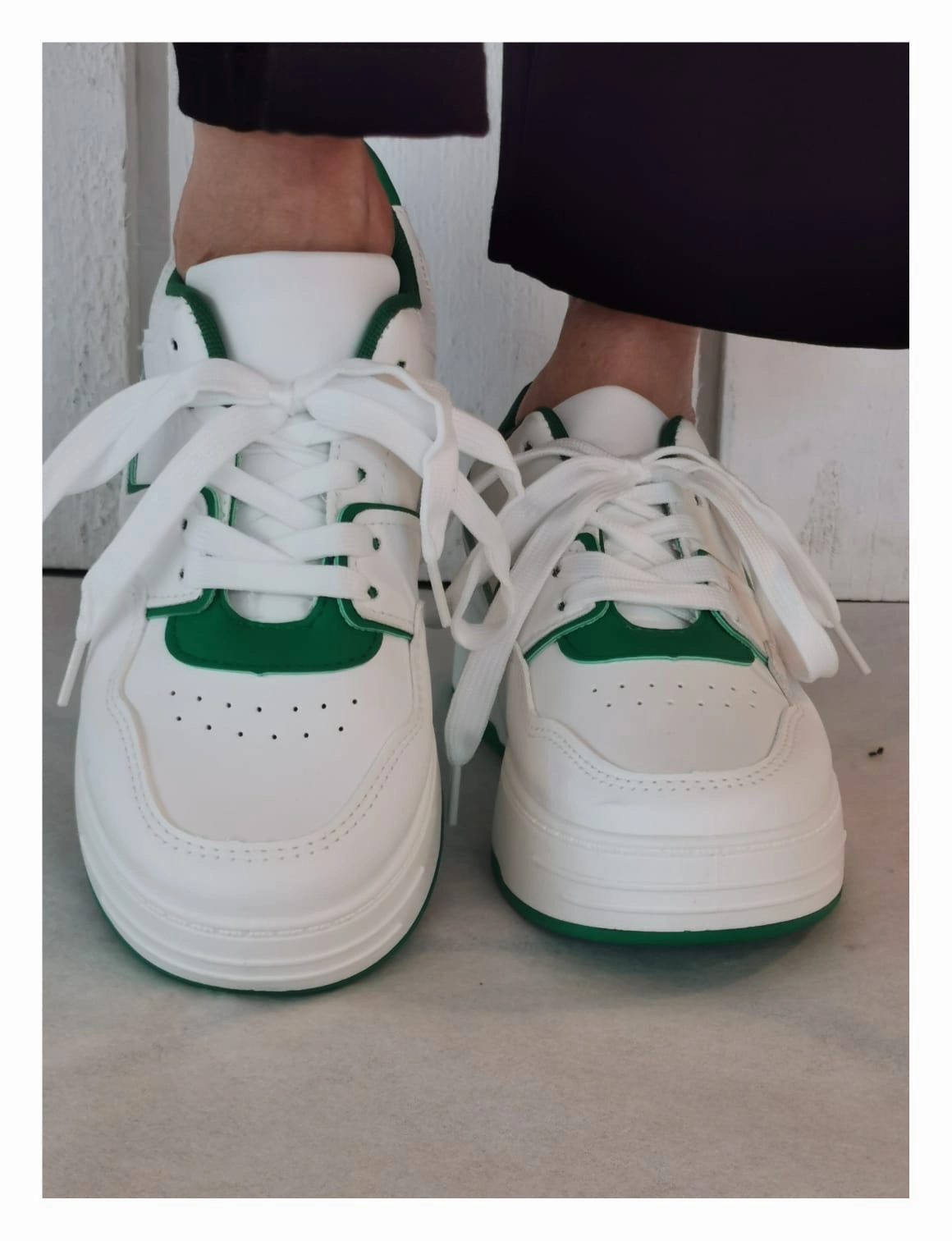 Smart Casual Sneaker Erlaubt Sneaker "BONNIE" weiss-grn