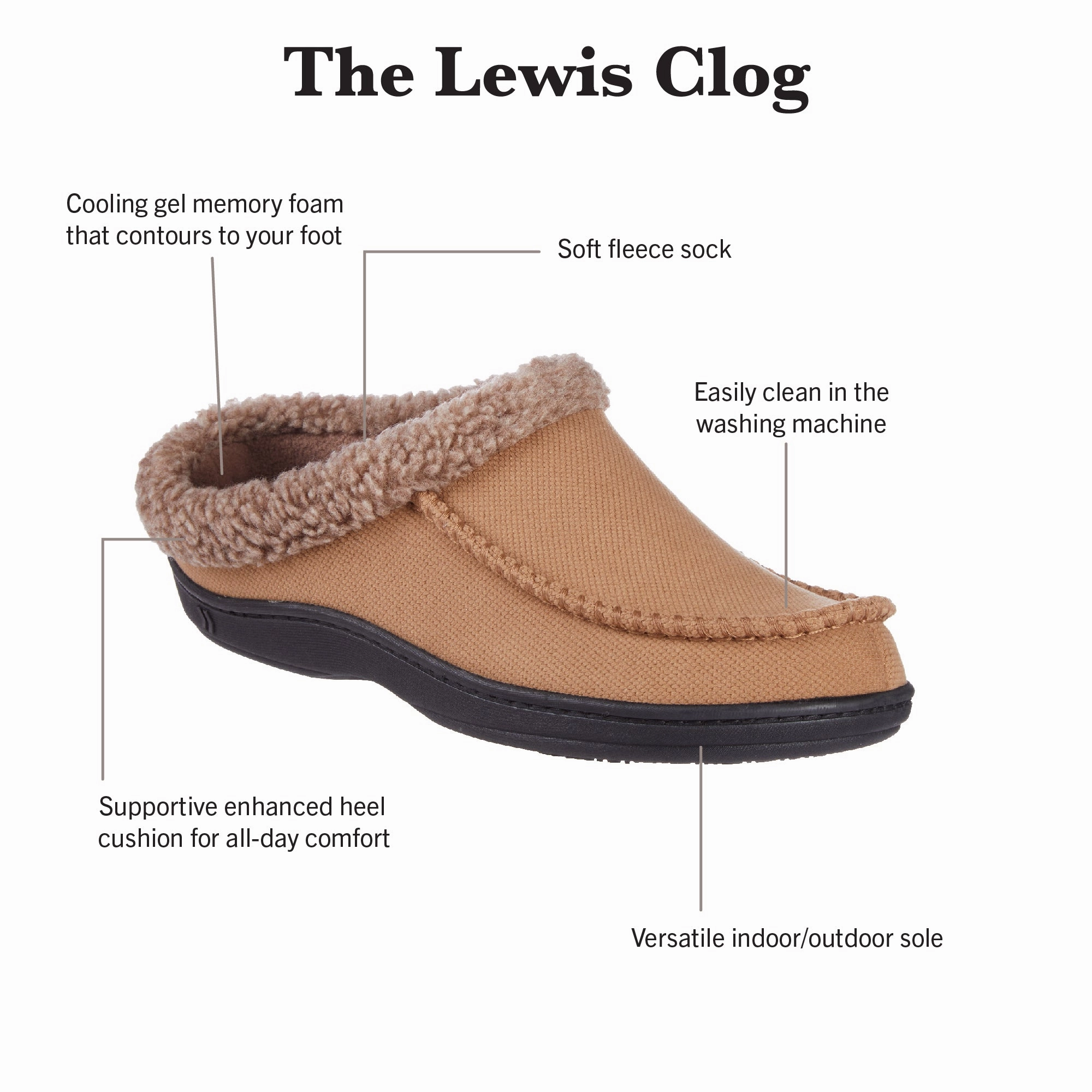 Bellini Loafers Men's Brushed Knit Lewis Clog Slipper