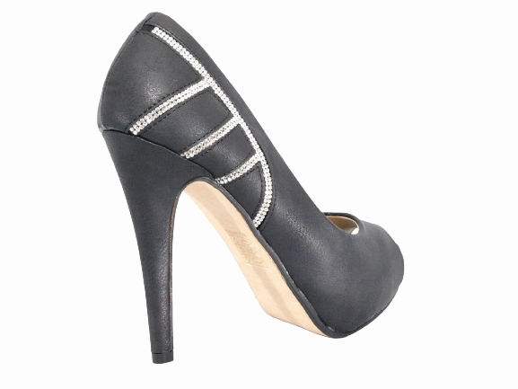 Damen High Heel Peep Toe Pumps Abendschuhe Black # 0199 High Heels Seitlich Offen