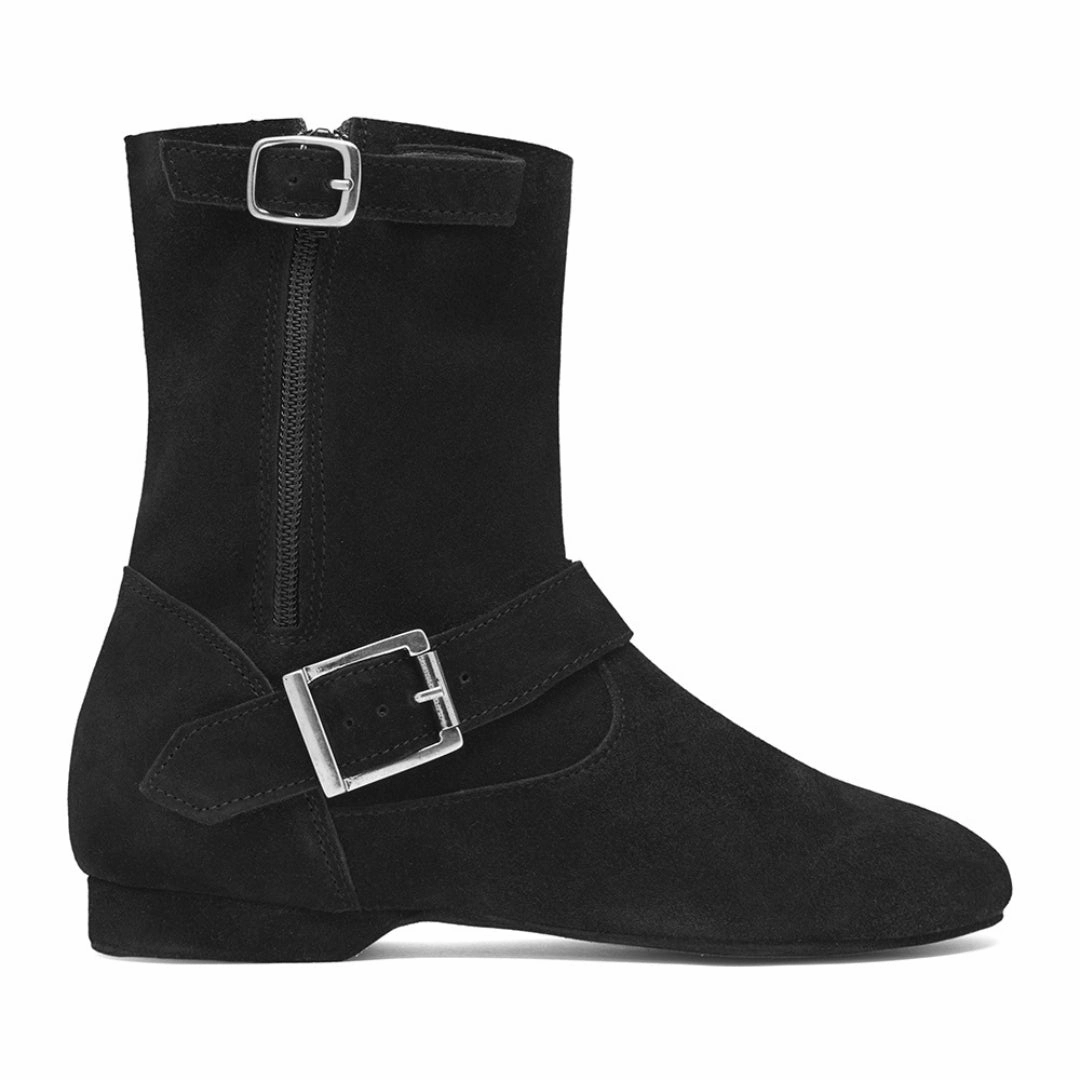 Stiefel Bei Waden 8855 niedrige West Coast Swing Stiefel in Schwarz