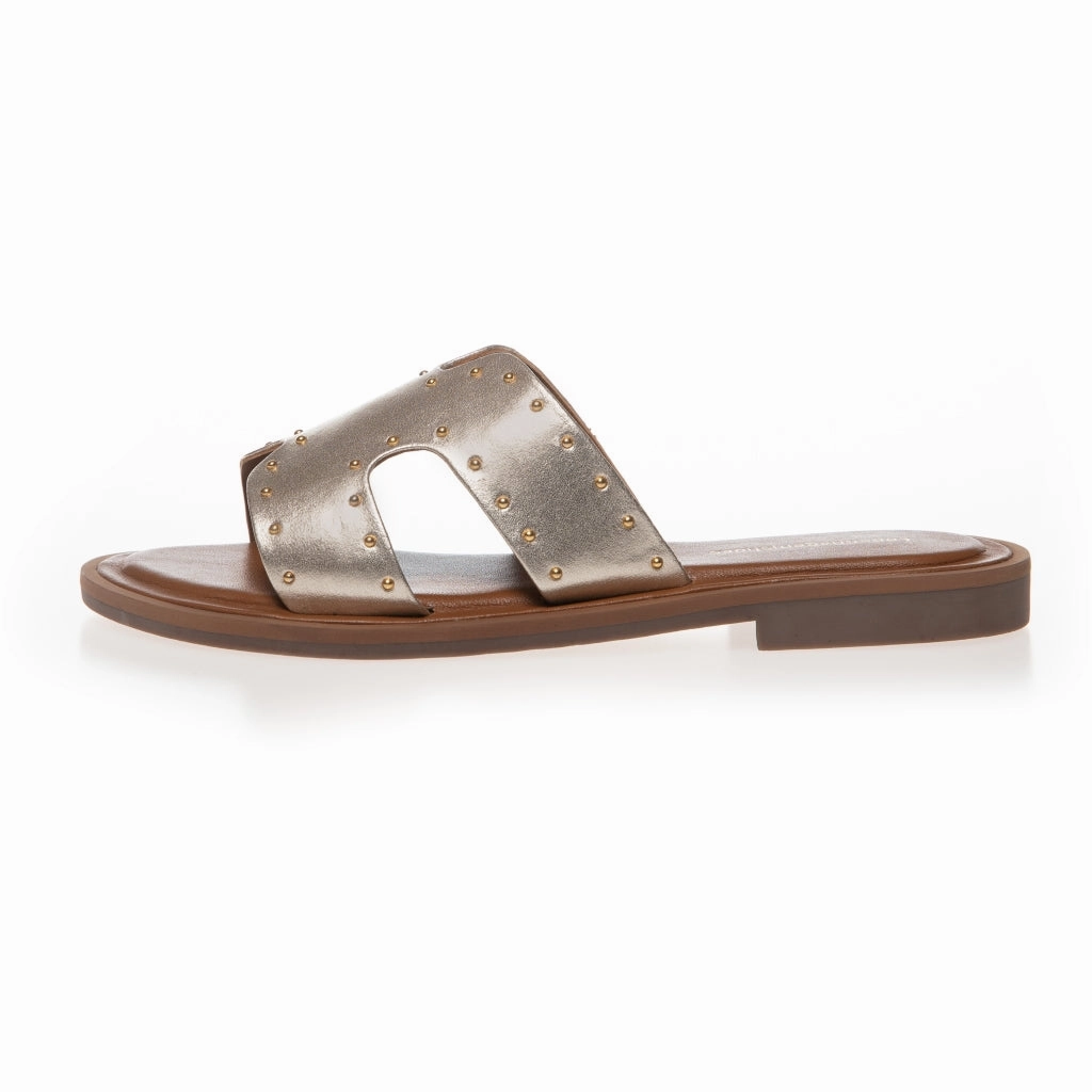 Sandalen Bequem Ecco IVY STUDS GOLD - GOLD
