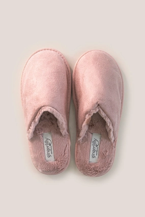 St Moritz Mock Suede Slipper Pink Prinz Pantoffeln