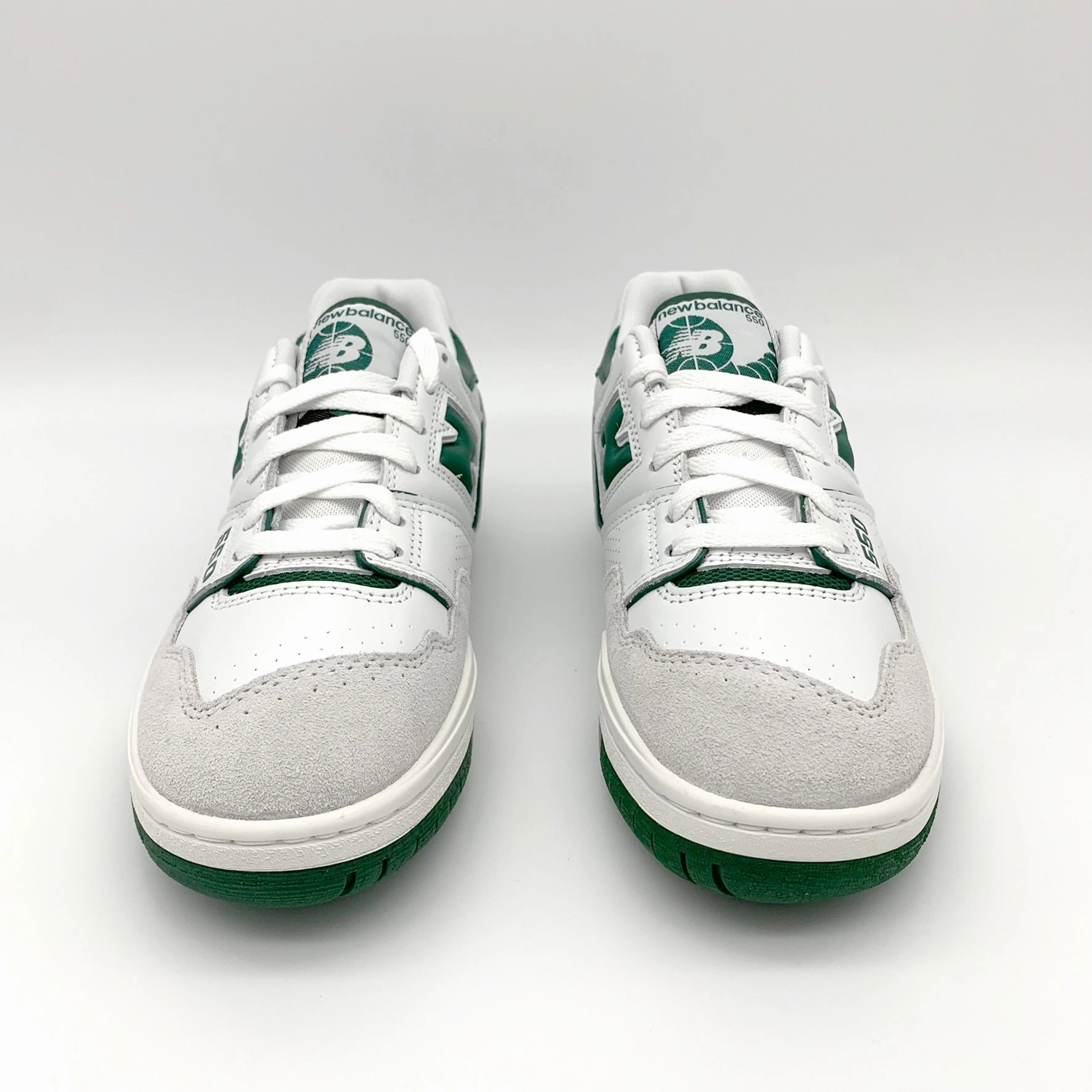 New Balance 550 White Green Basketball Shoes Old School