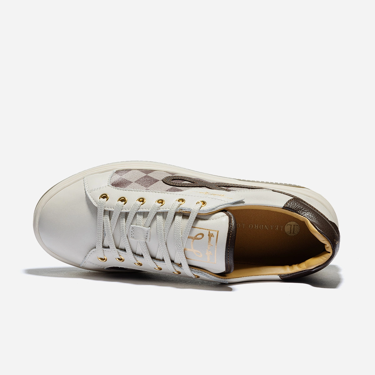 Hellblaue Sneaker Low Top - Paris - Beige-Brown