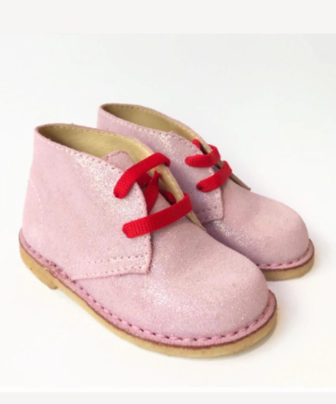 Marie Morenz Desert Boots Velour Rosa Kinder Lauflernschuh Stiefel Pomme D'or