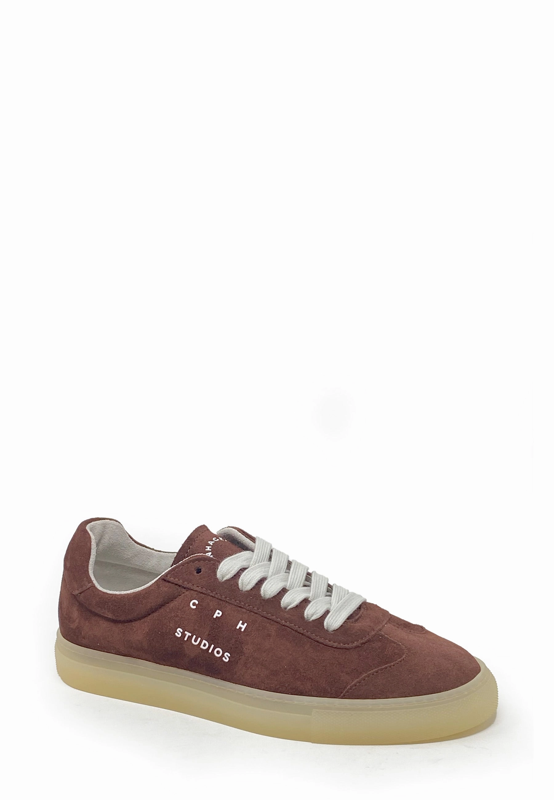 Damen Plateau Sneaker Weiß → Sneaker CPH433 Sneaker |Wood Suede