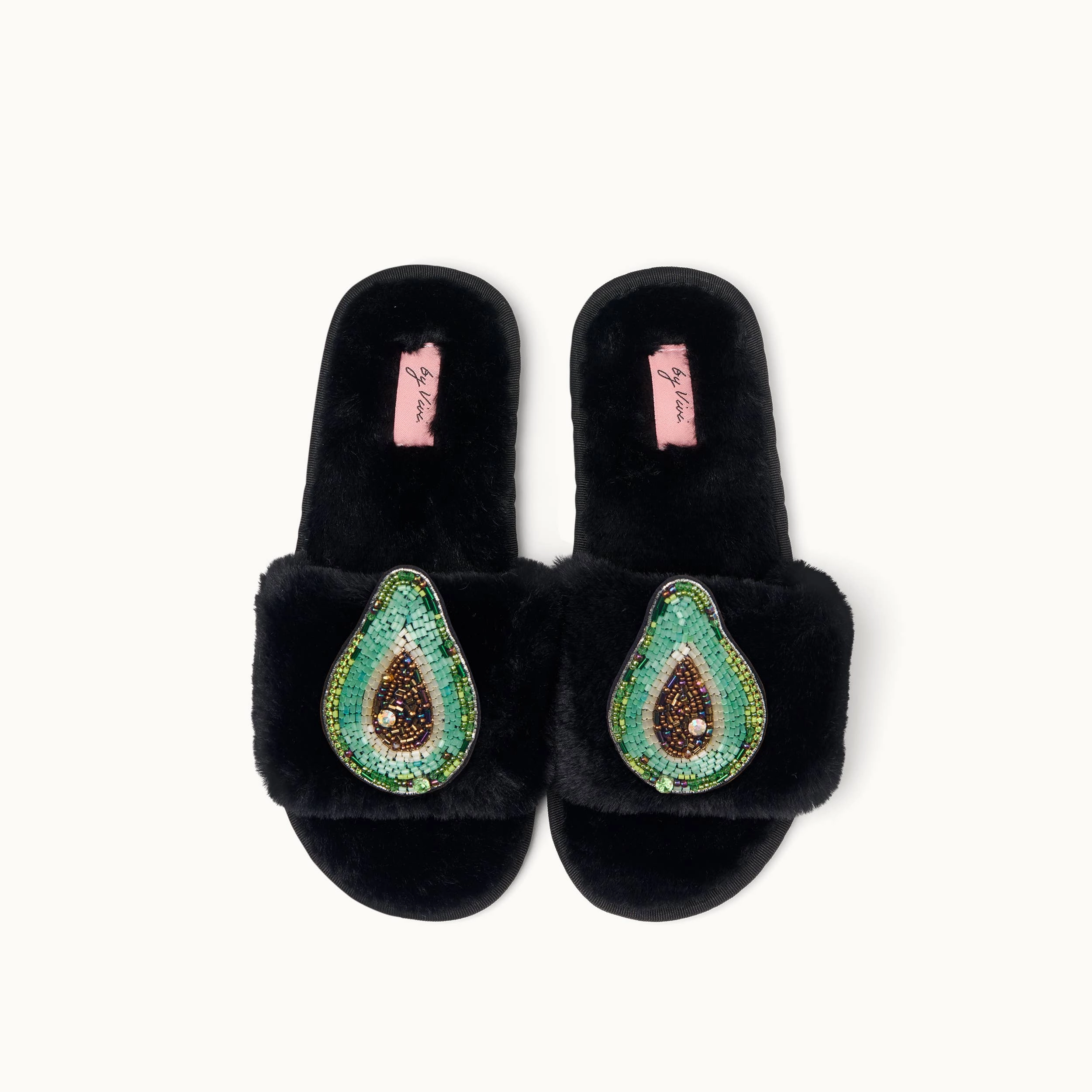 Pantoffeln Sommer Brosche, Avocado