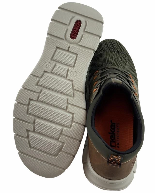 Rieker Herren  Slipper B7796-54  Grn  Synthetik//Textil Waschbare Pantoffeln