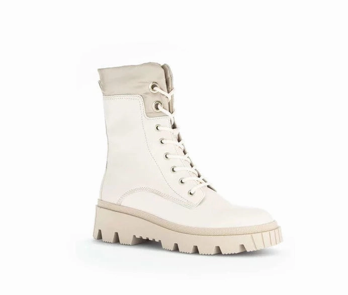 Gabor Biker Boots Beige Reiverschluss Stiefeletten Reißverschluss