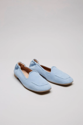 Soft Back Loafers GABRIELLA Ballerina Loafer baby blue suede
