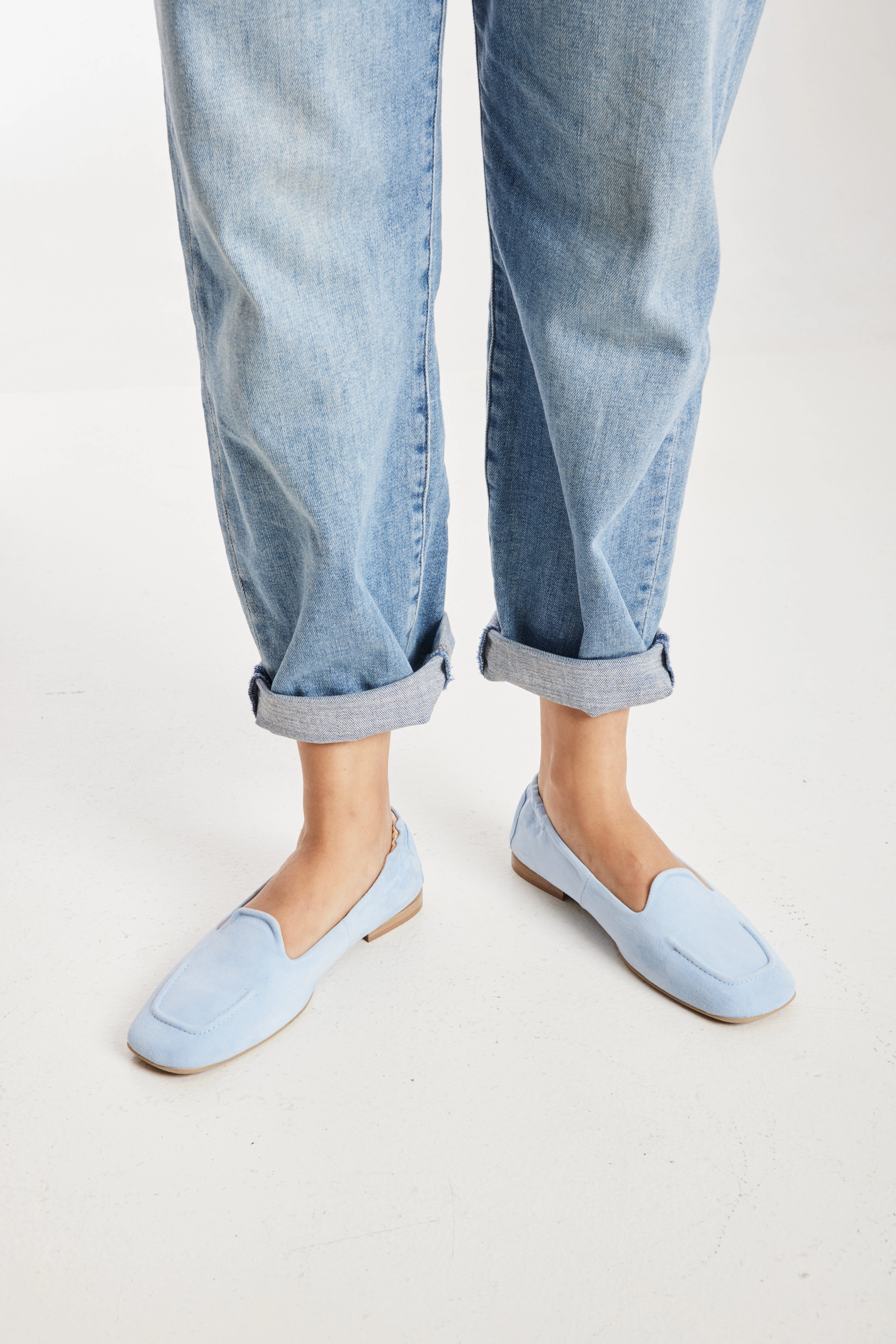 Bottega Veneta - Swell Loafers GABRIELLA Ballerina Loafer baby blue suede