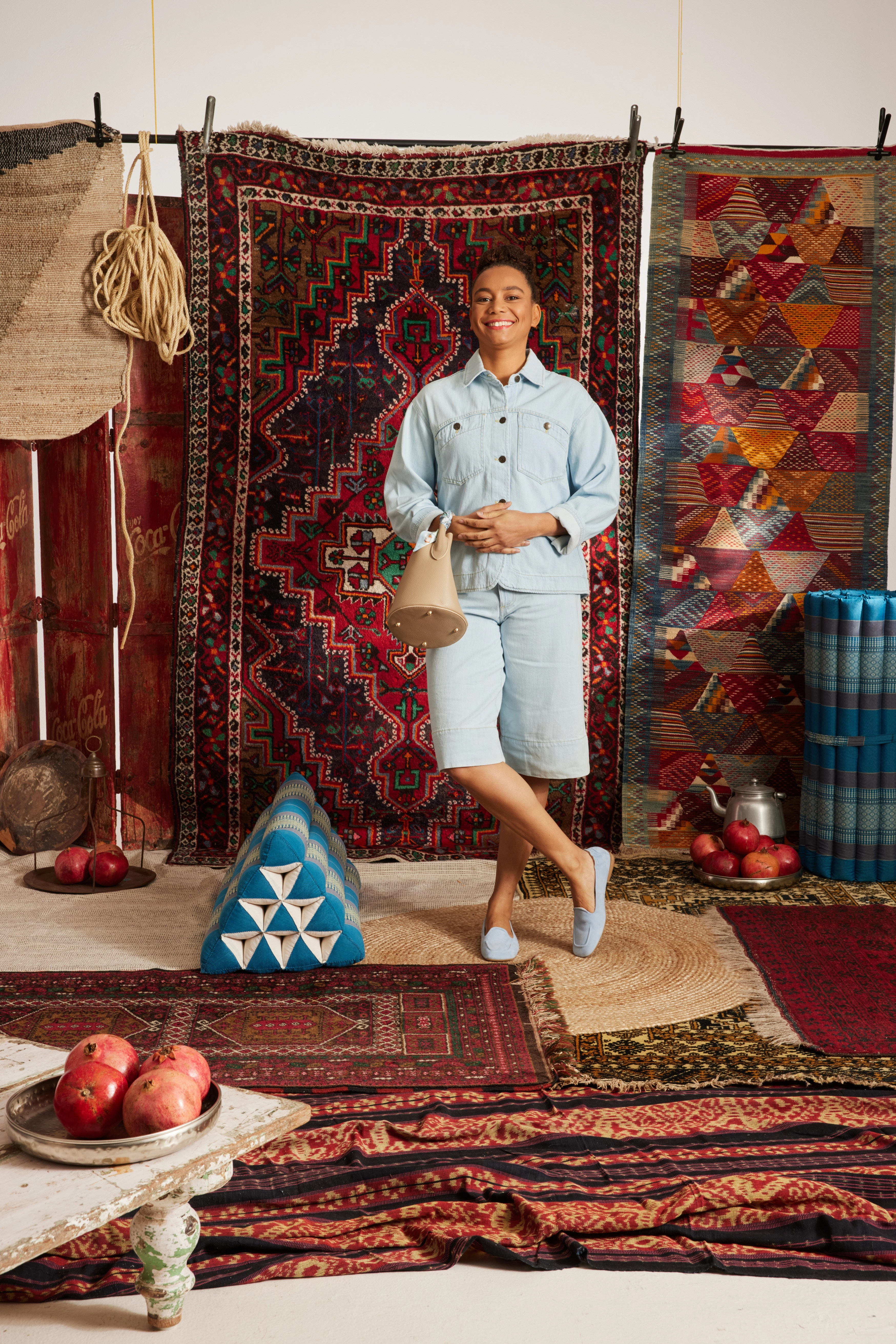 Penny Loafers Aus Norwegen GABRIELLA Ballerina Loafer baby blue suede