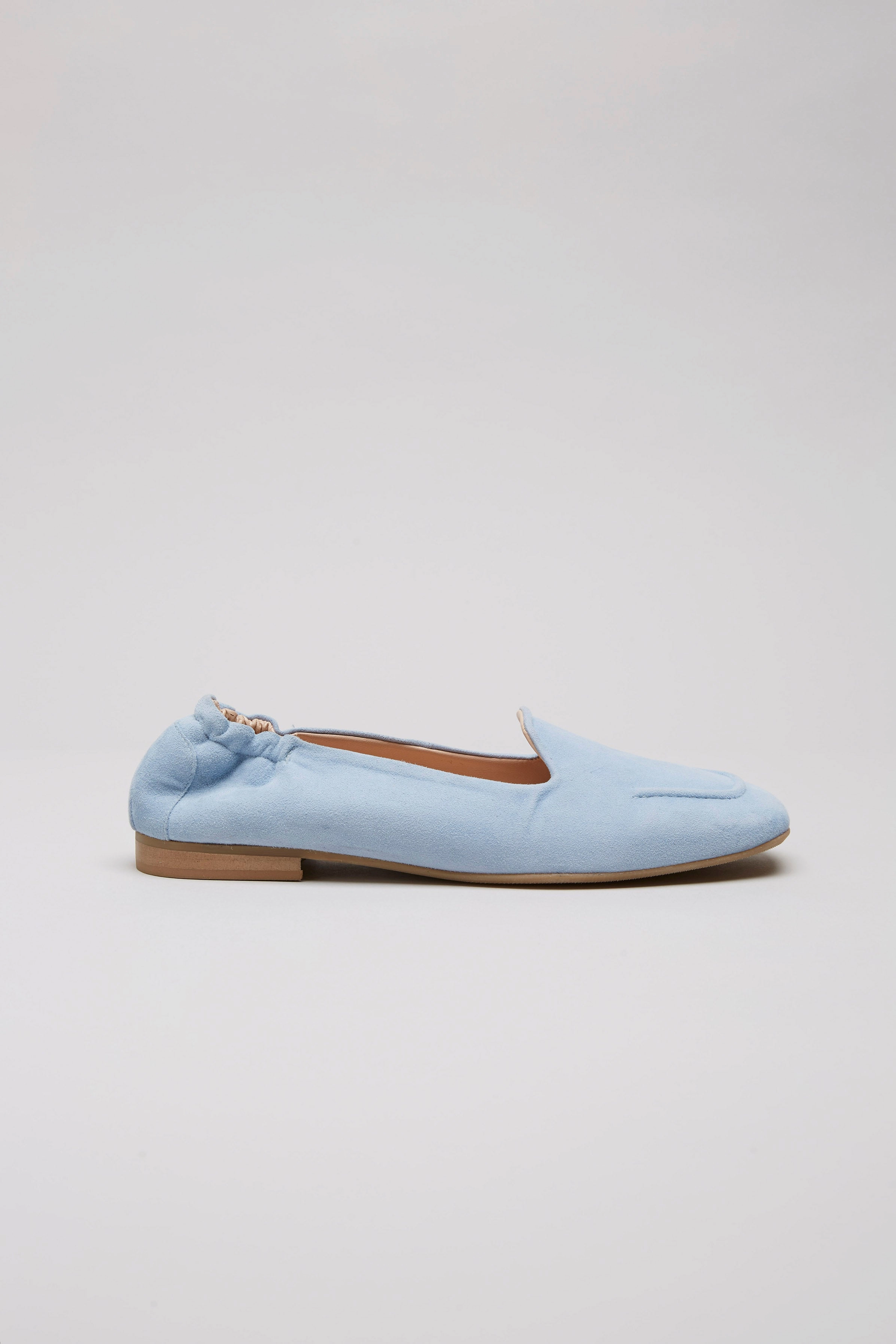 GABRIELLA Ballerina Loafer baby blue suede Ganni Butterfly Loafers