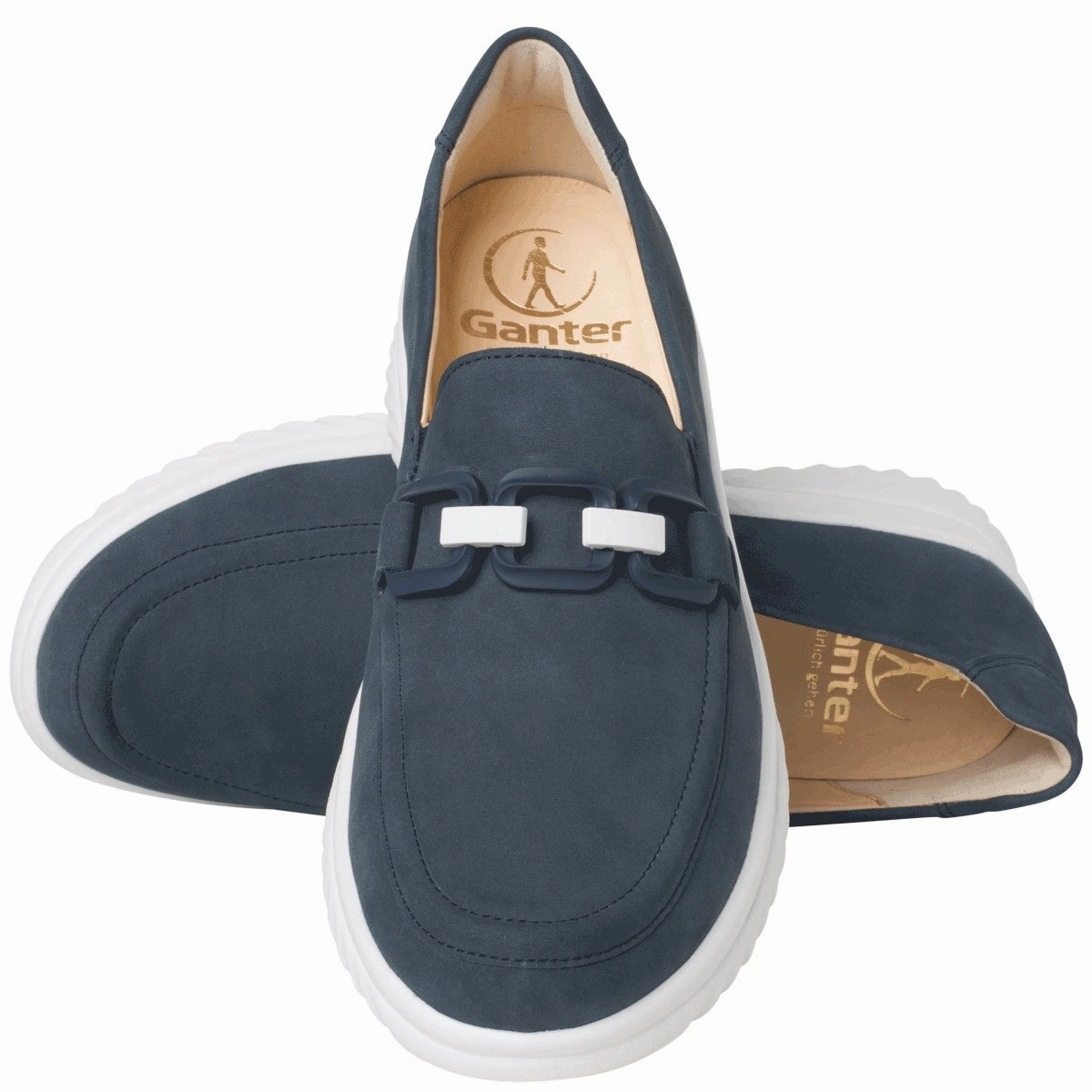 Herren Hausschuhe Echt Leder Pantoffeln GANTER Heike knigsblau