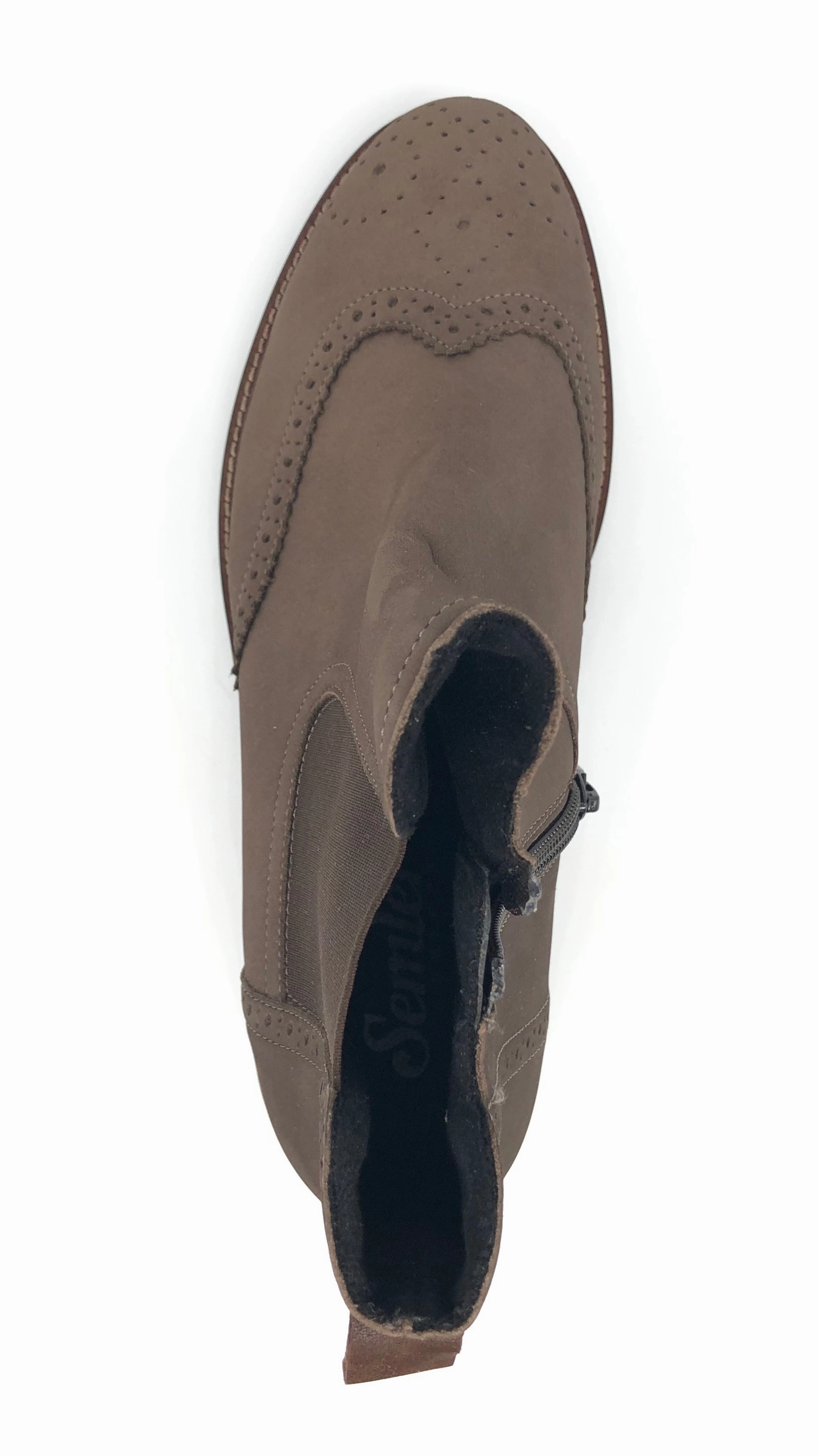 Damen Reissverschluss Stiefel Warmfutter Braun Semler 15975 Harbour Stiefel