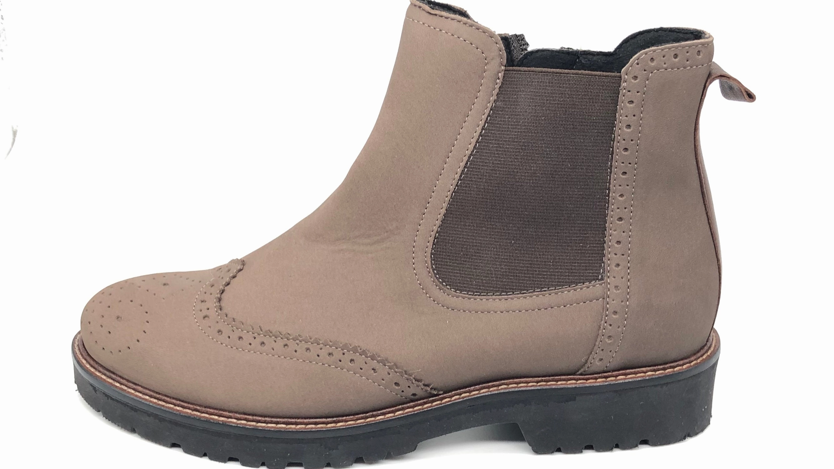 Stiefel Mode 2025 Damen Reissverschluss Stiefel Warmfutter Braun Semler 15975