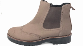 Stiefel Nicht Gefüttert Damen Reissverschluss Stiefel Warmfutter Braun Semler 15975