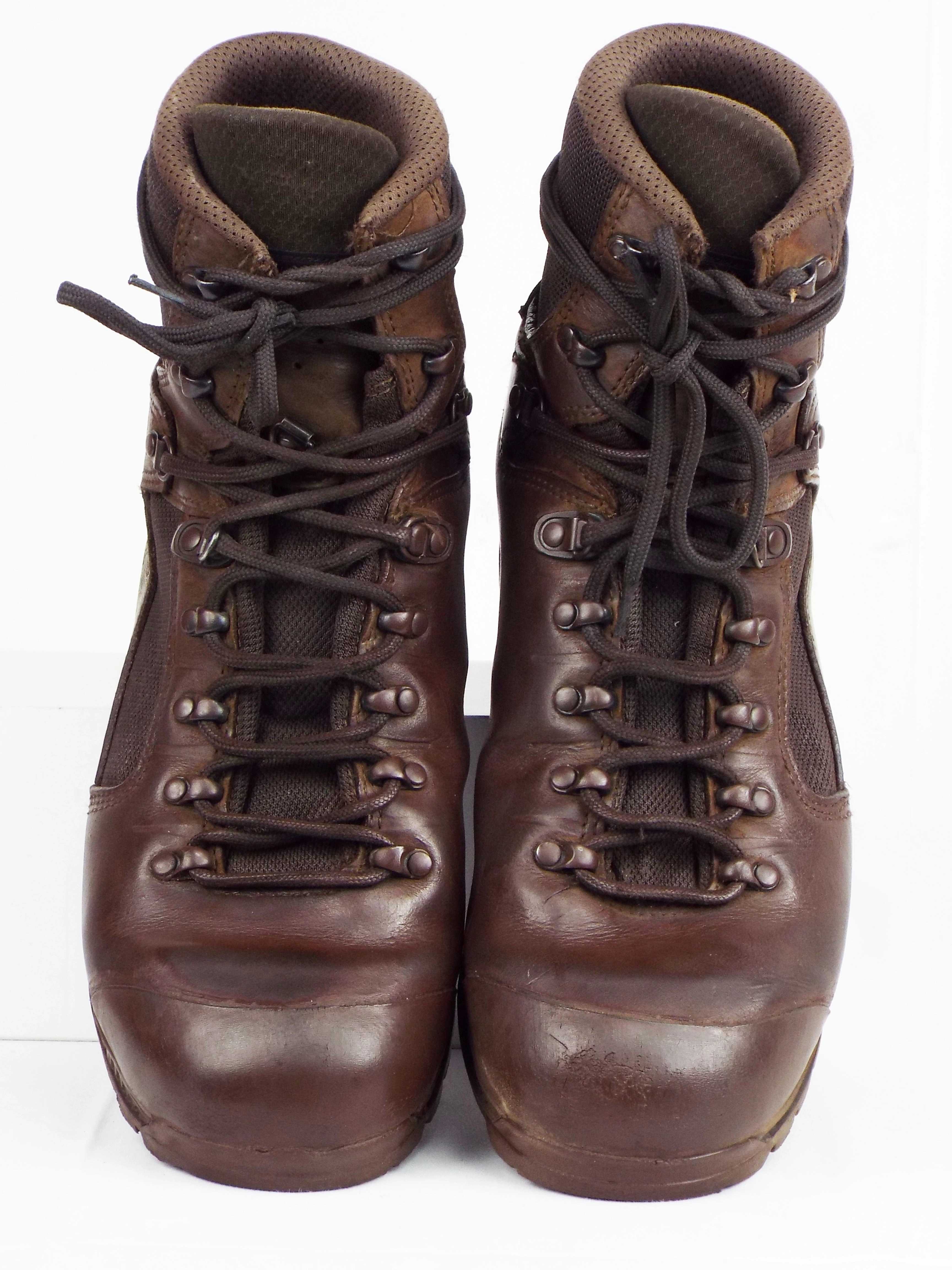 C&a Stiefel German Army - Meindl - Brown Leather w/ Cordura - Grade 1 - MD Rock