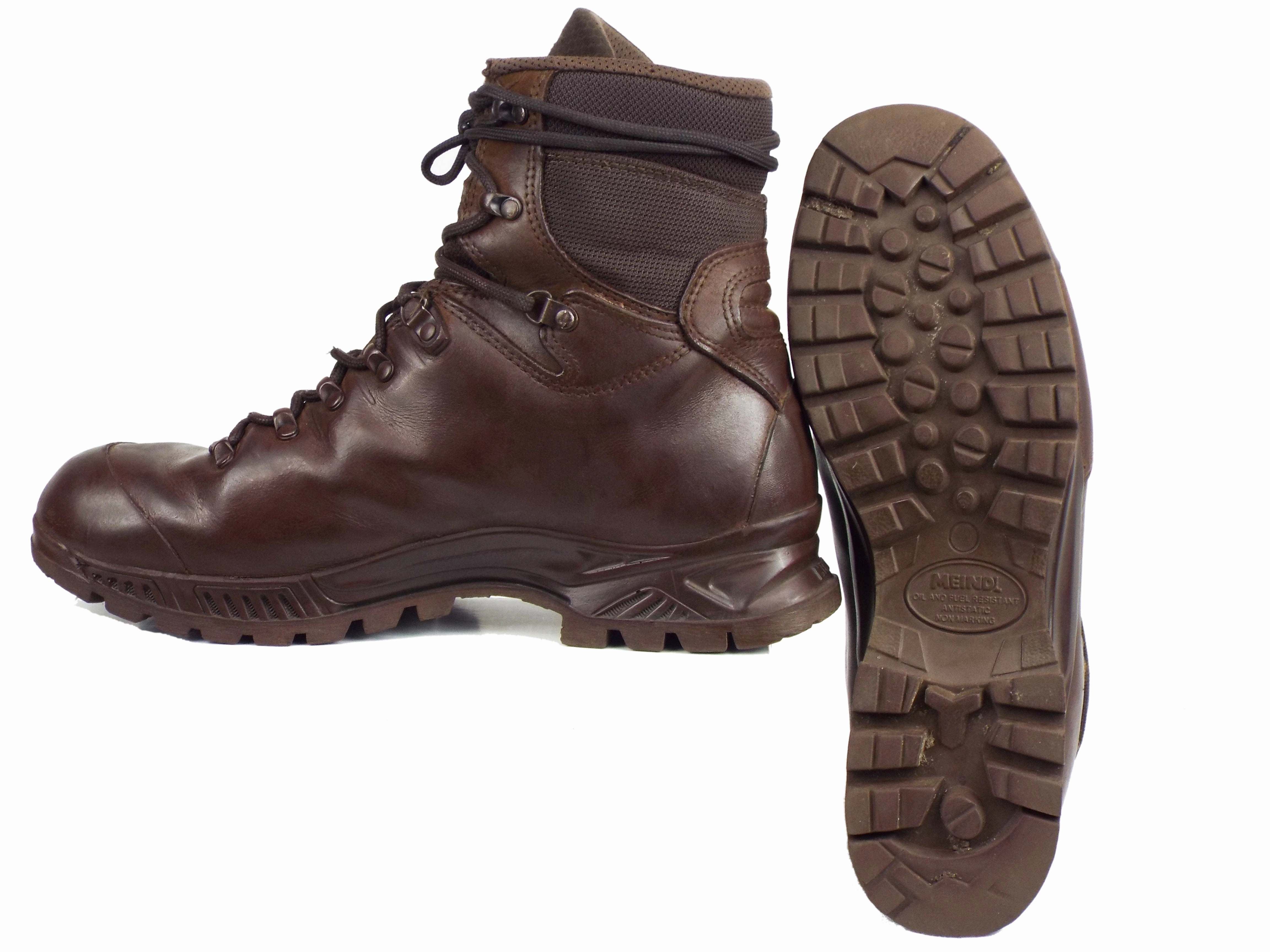 Overknee Stiefel Extra Hoch German Army - Meindl - Brown Leather w/ Cordura - Grade 1 - MD Rock