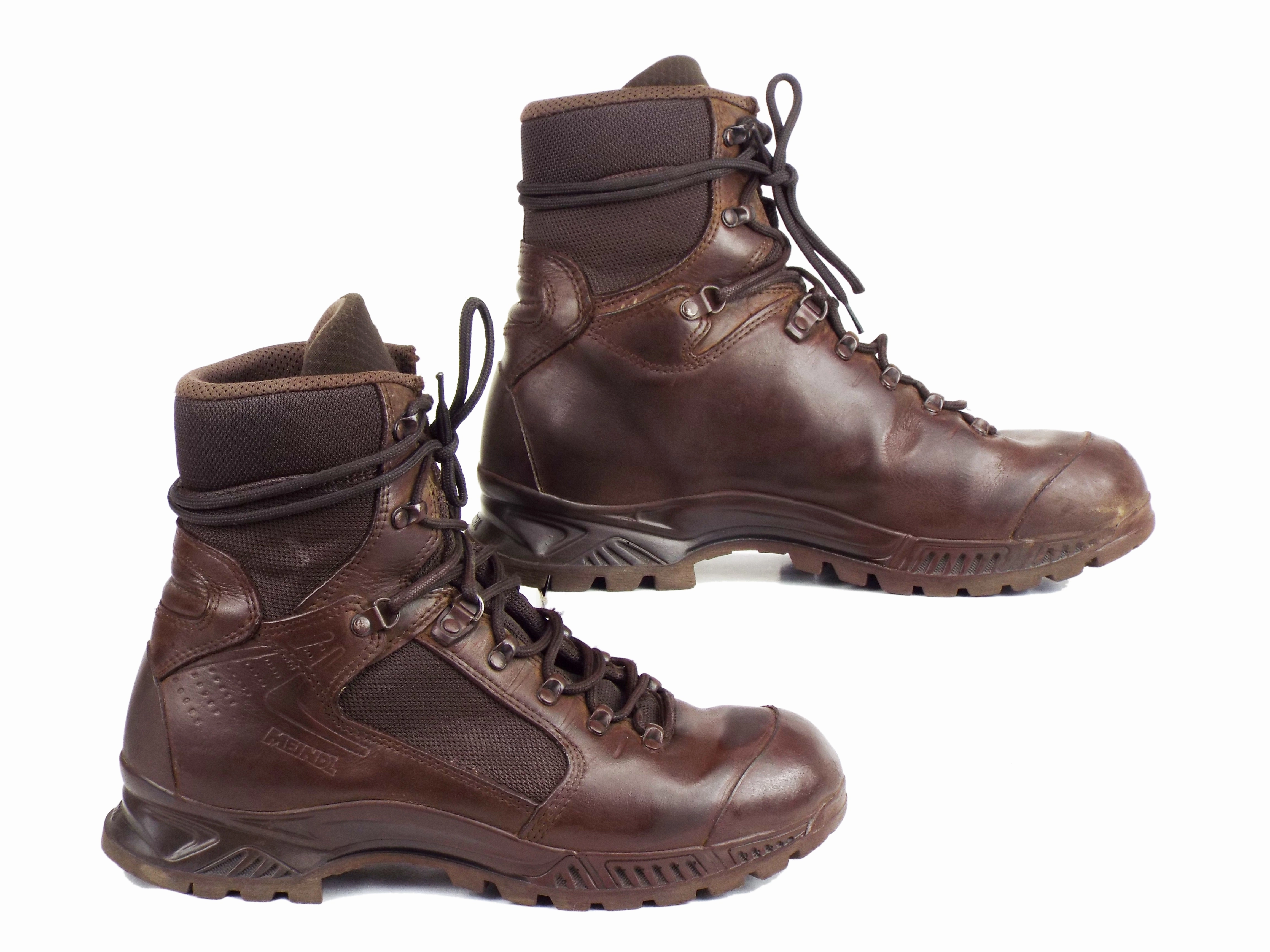 Lauf Stiefel German Army - Meindl - Brown Leather w/ Cordura - Grade 1 - MD Rock